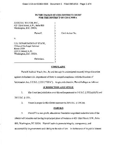 Huma Outside Employment Complaint - Judicial Watch