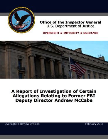 Ig Report On Mccabe March 2018 - Judicial Watch